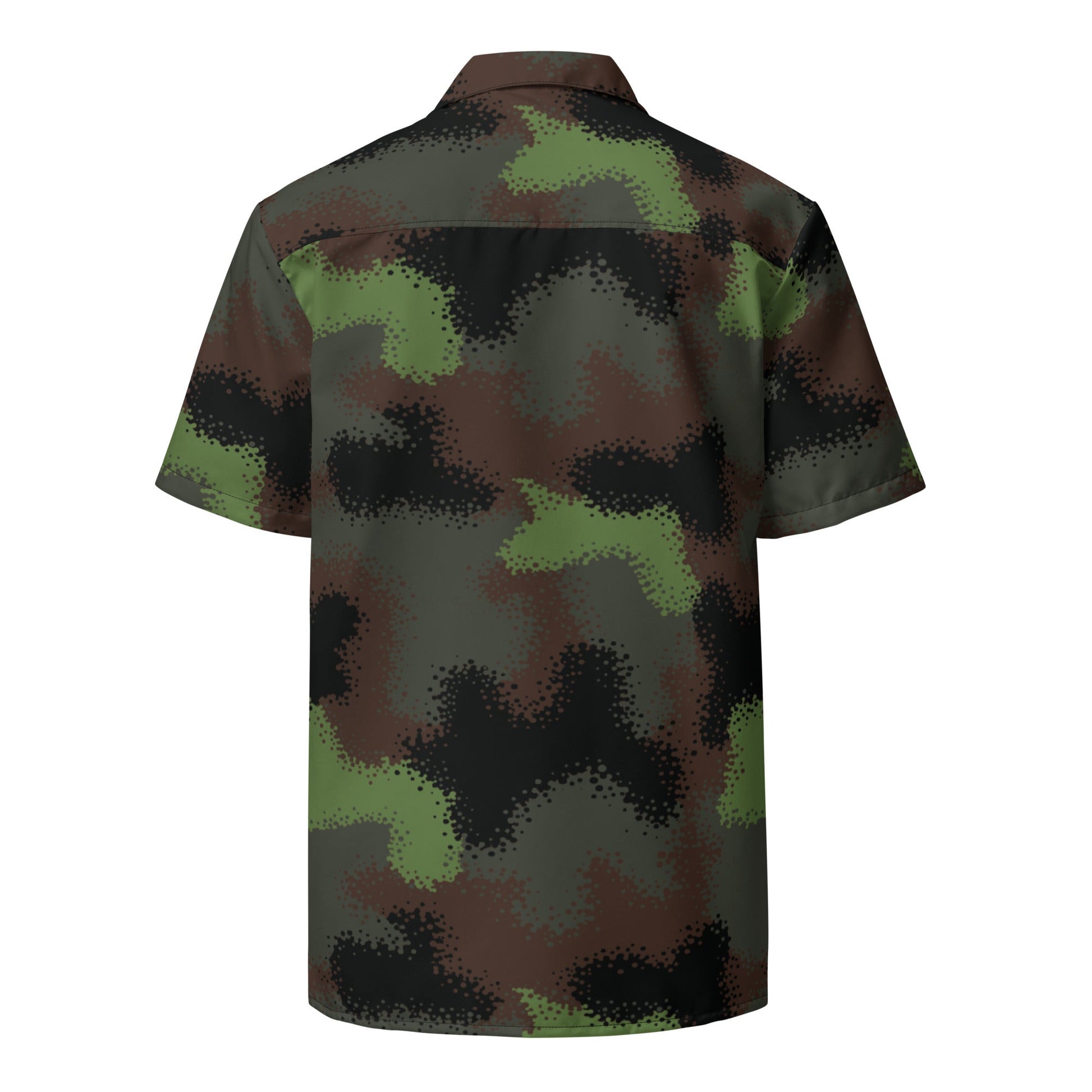 German Truppenversuch Punkttarnmuster CAMO Unisex Short-Sleeve Button Shirt