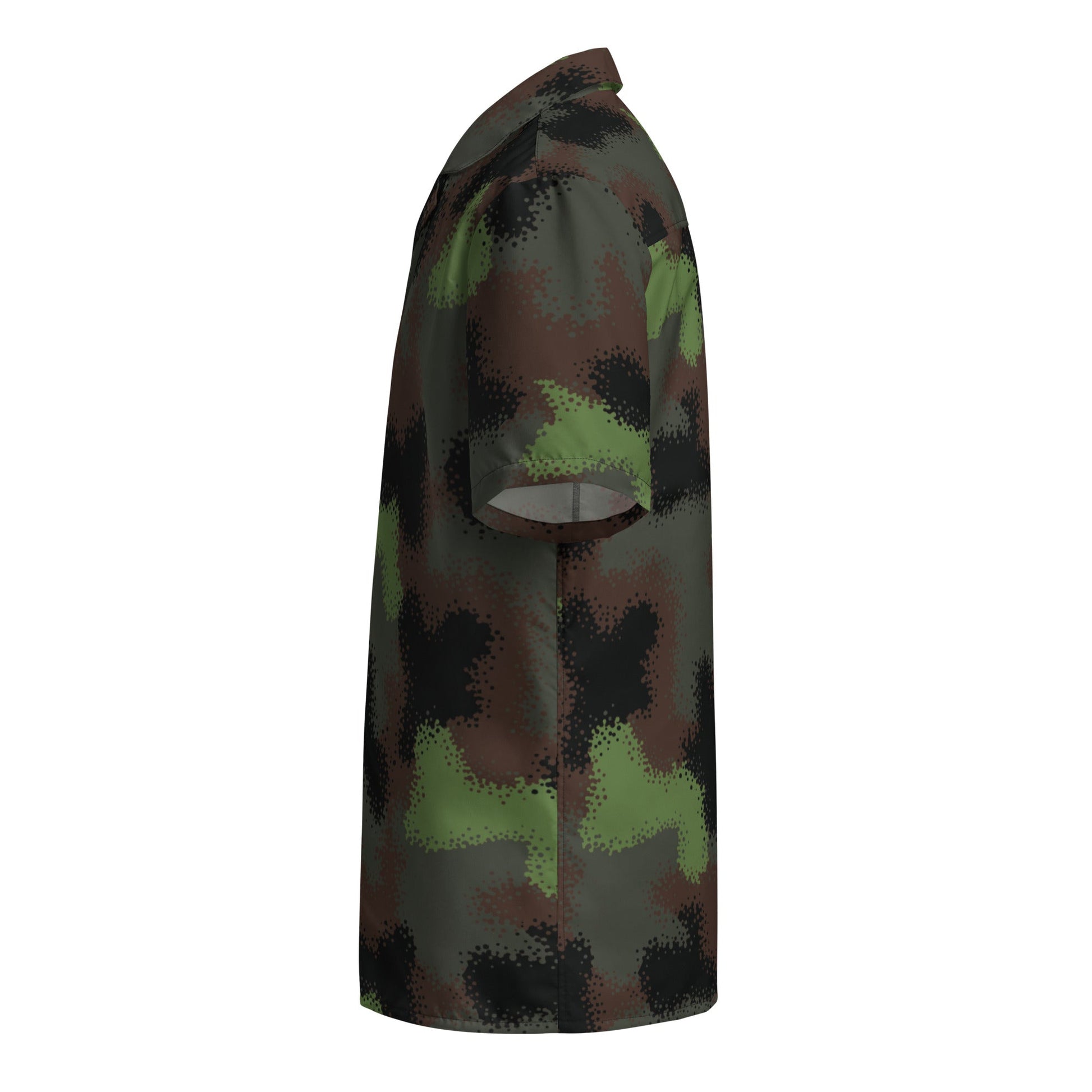 German Truppenversuch Punkttarnmuster CAMO Unisex Short-Sleeve Button Shirt