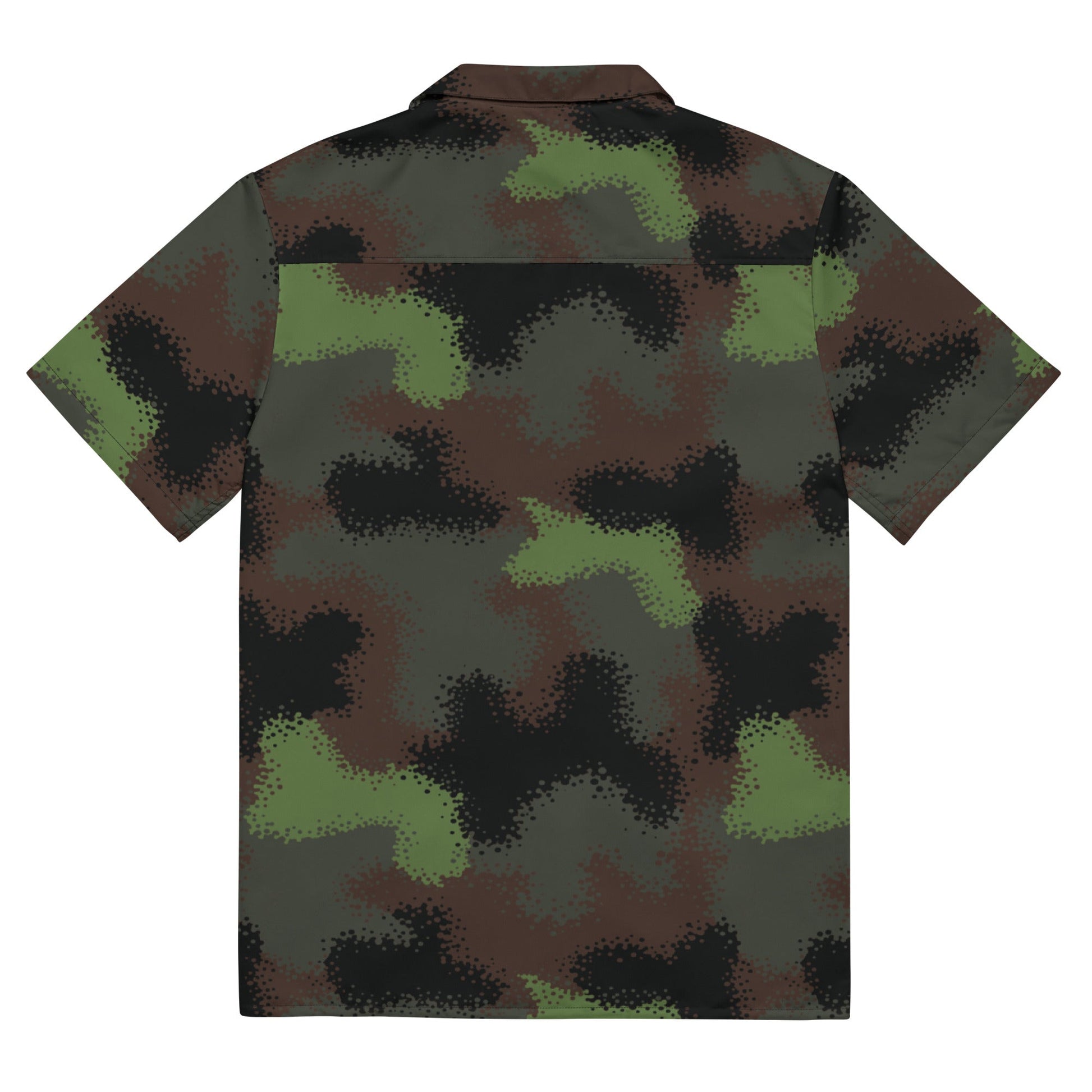 German Truppenversuch Punkttarnmuster CAMO Unisex Short-Sleeve Button Shirt