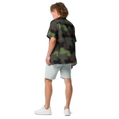 German Truppenversuch Punkttarnmuster CAMO Unisex Short-Sleeve Button Shirt