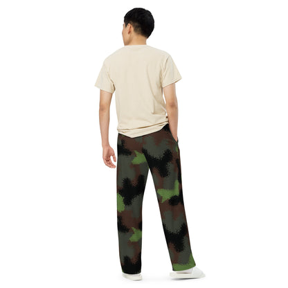 German Truppenversuch Punkttarnmuster CAMO Unisex Wide-Leg Leisure Pants