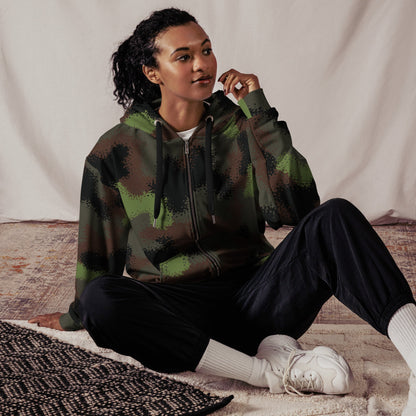 German Truppenversuch Punkttarnmuster CAMO Unisex zip hoodie - Zip Hoodies