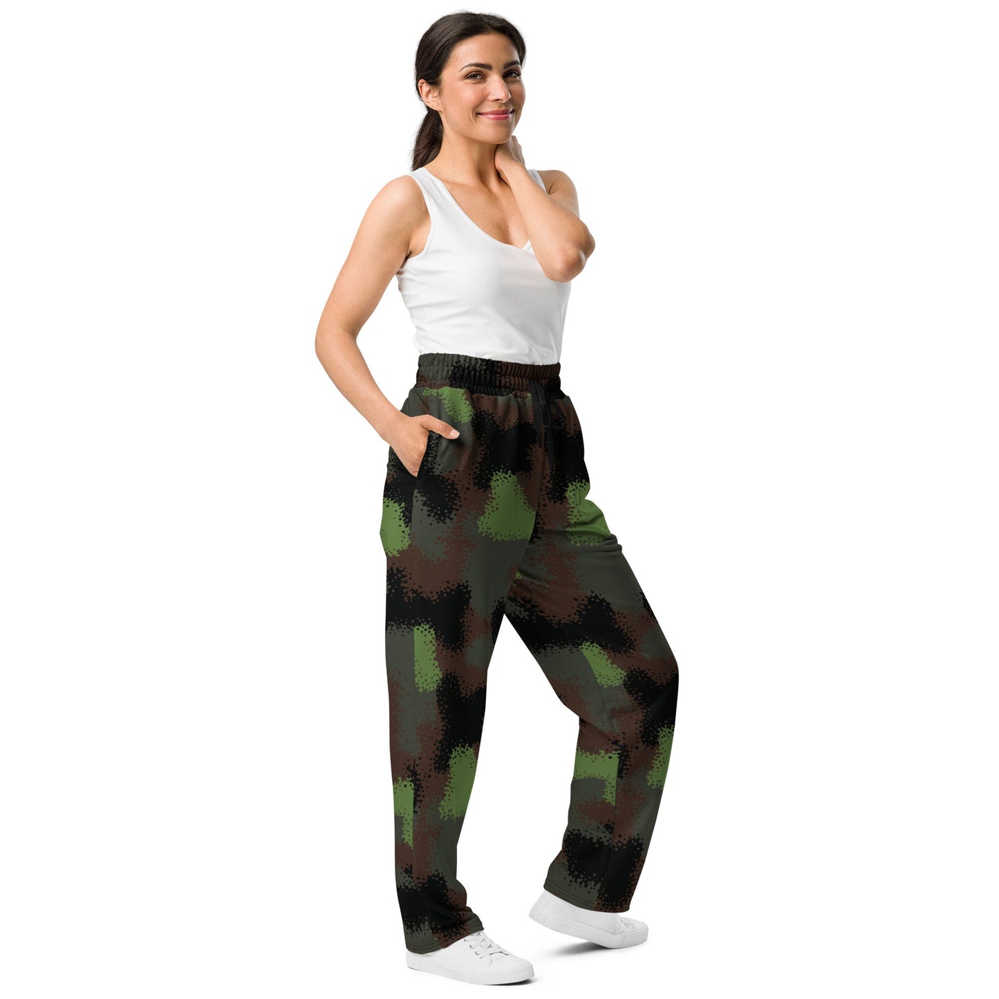 German Truppenversuch Punkttarnmuster CAMO Unisex Wide-Leg Joggers