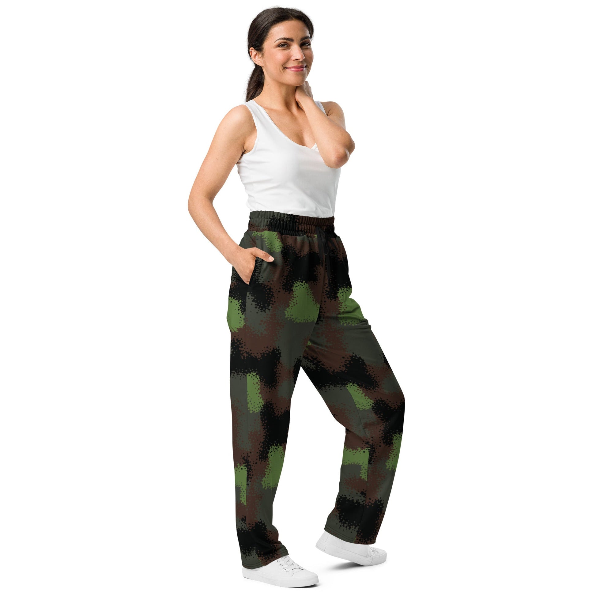 German Truppenversuch Punkttarnmuster CAMO Unisex Wide-Leg Joggers