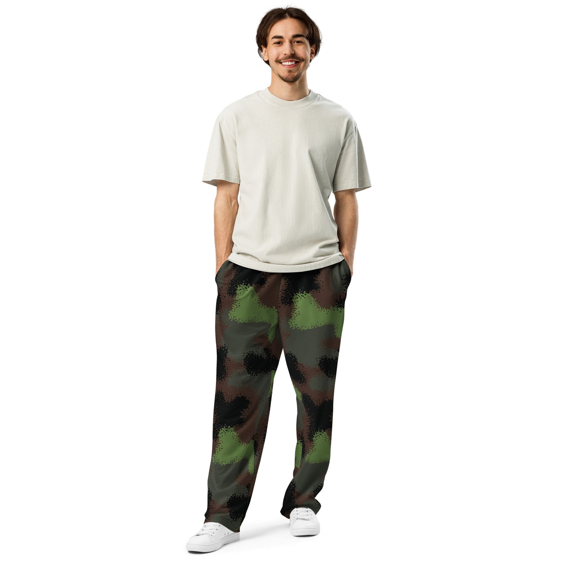 German Truppenversuch Punkttarnmuster CAMO Unisex Wide-Leg Joggers