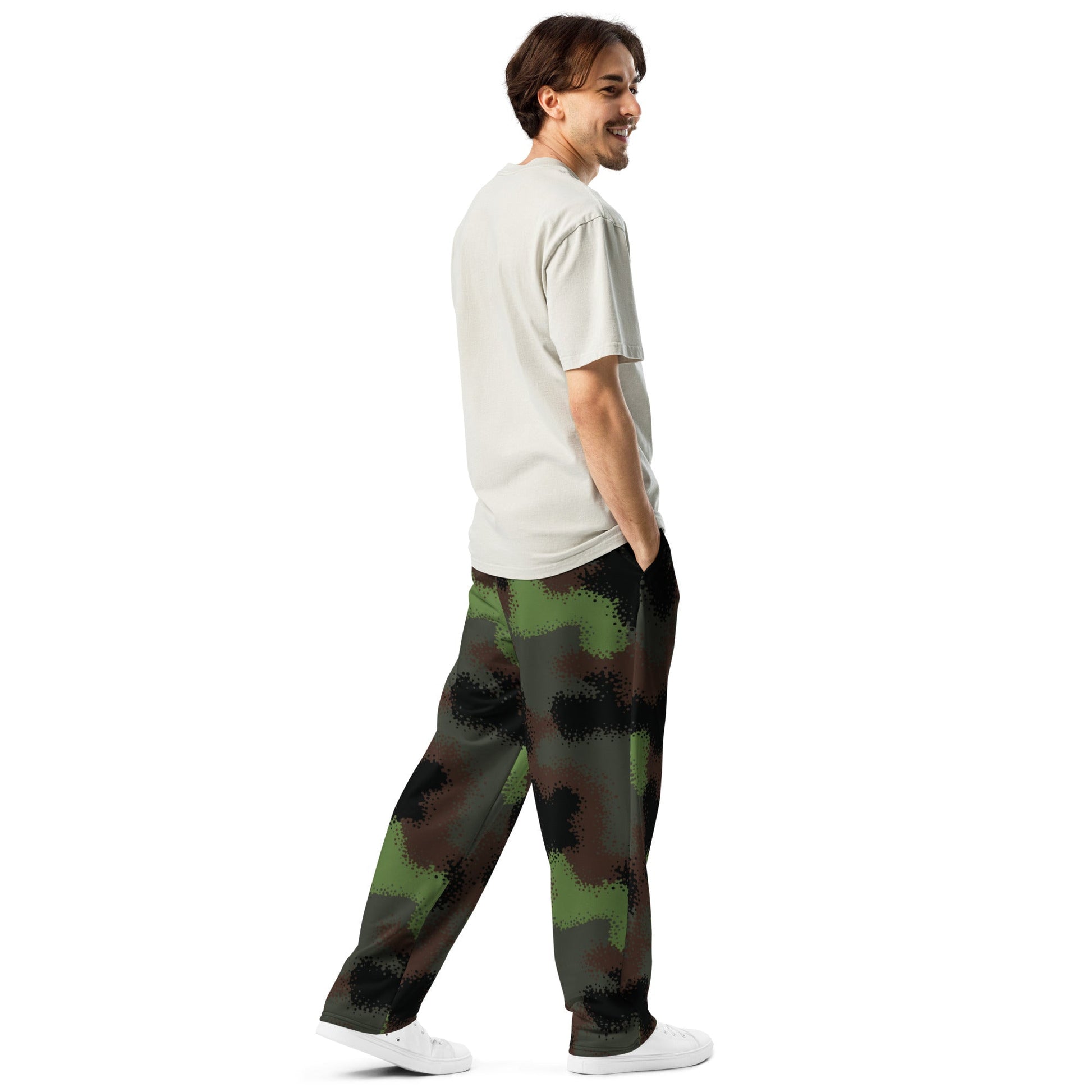 German Truppenversuch Punkttarnmuster CAMO Unisex Wide-Leg Joggers