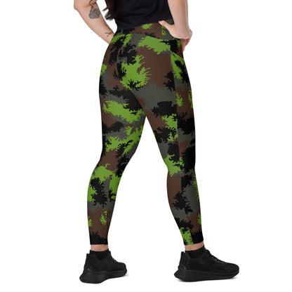 German Truppenversuch Sägezahnmuster CAMO Leggings with pockets - 2XS - Womens With Pockets