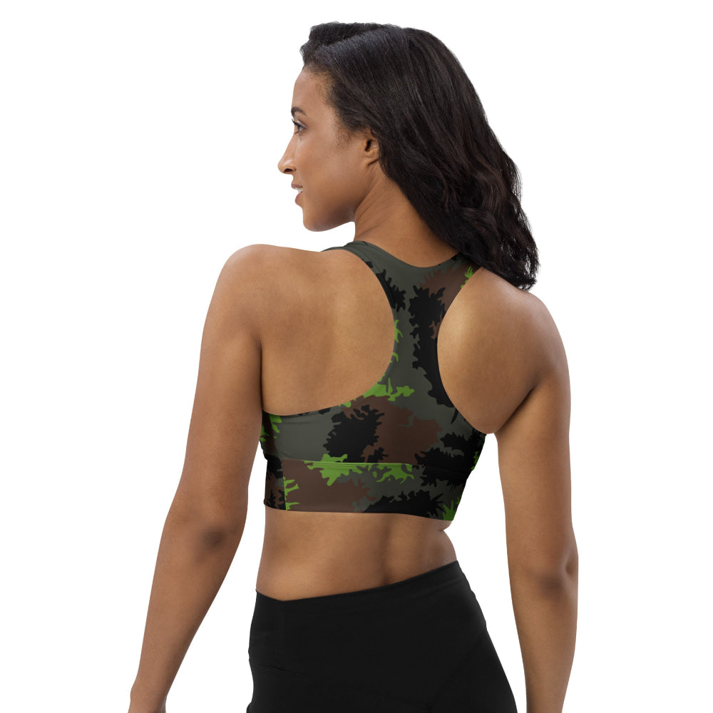 German Truppenversuch Sägezahnmuster CAMO Longline sports bra - Womens Sports Bra