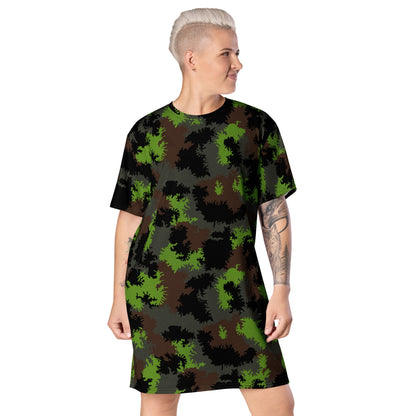 German Truppenversuch Sägezahnmuster CAMO T-shirt dress - 2XS - Womens T-Shirt Dress