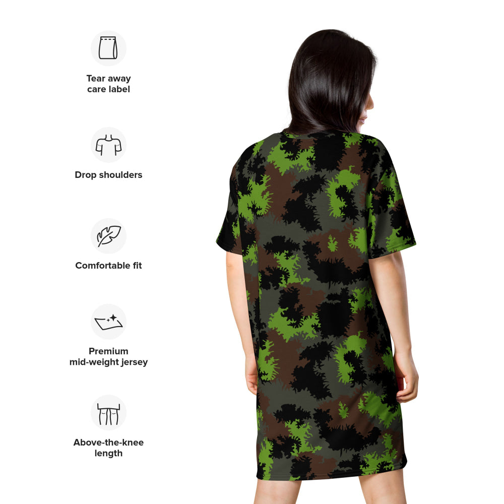 German Truppenversuch Sägezahnmuster CAMO T-shirt dress - Womens T-Shirt Dress