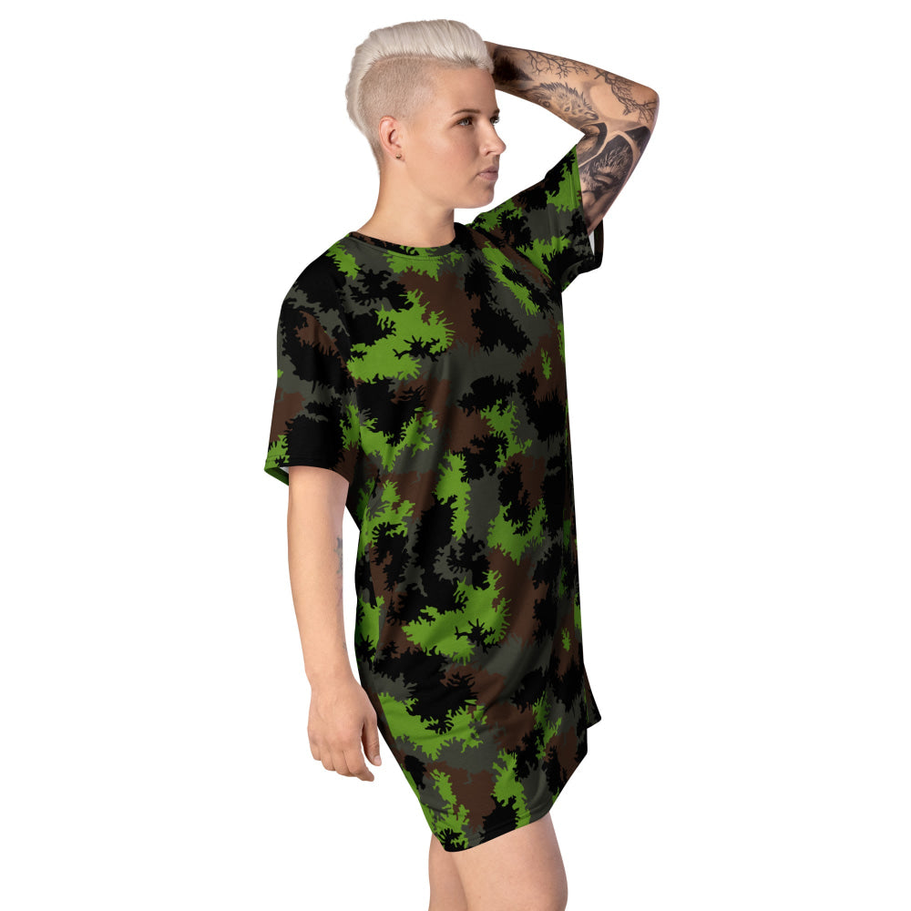 German Truppenversuch Sägezahnmuster CAMO T-shirt dress - Womens T-Shirt Dress