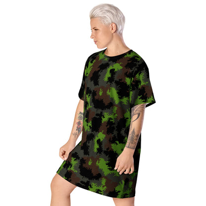 German Truppenversuch Sägezahnmuster CAMO T-shirt dress - Womens T-Shirt Dress