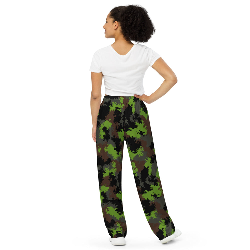 German Truppenversuch Sägezahnmuster CAMO unisex wide-leg pants - Unisex Wide-Leg Pants