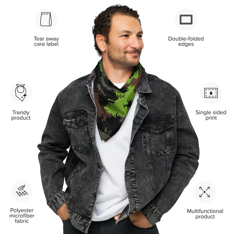 Truppenversuch Sagezahnmuster CAMO Bandana - Head