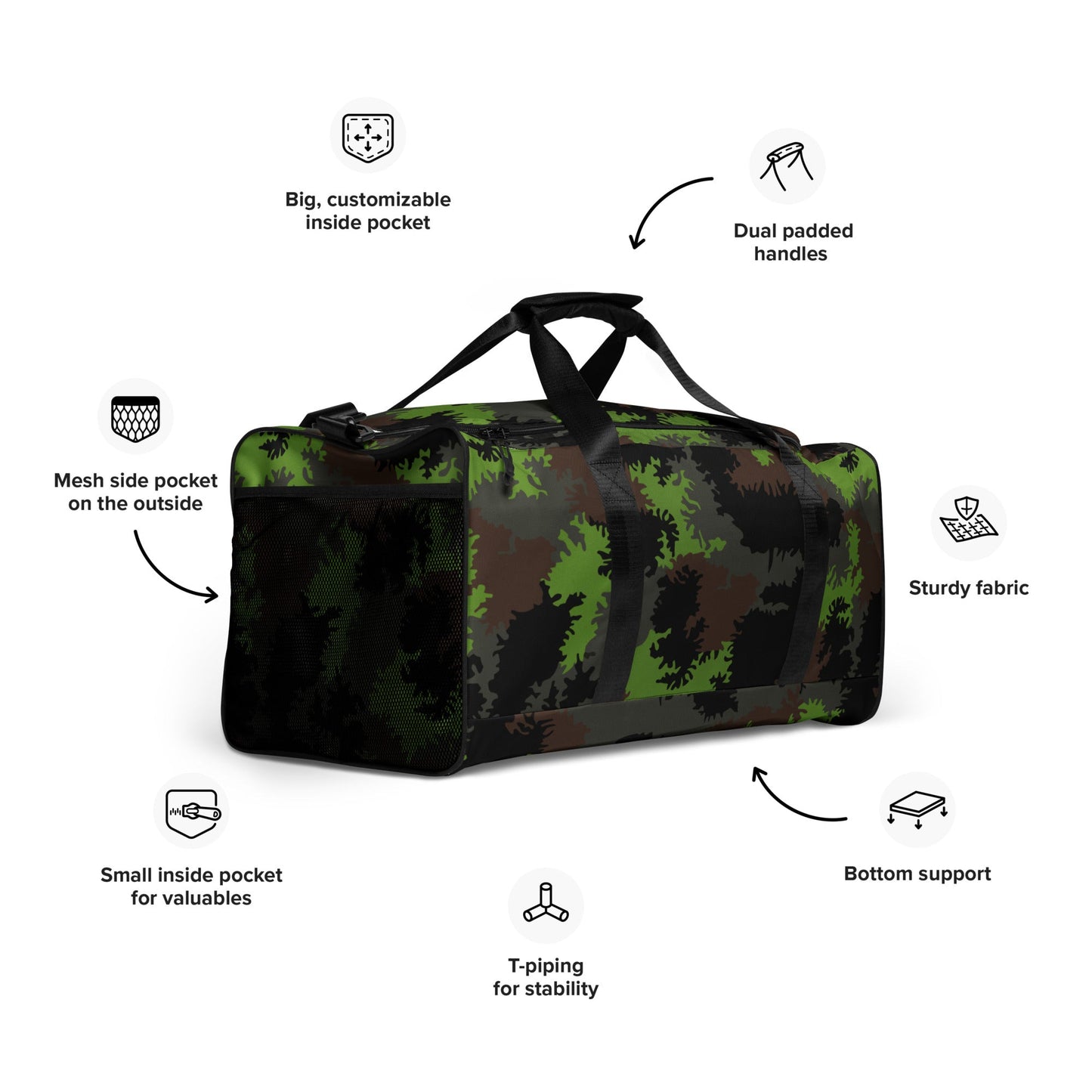German Truppenversuch Sagezahnmuster CAMO Duffle bag - Bags