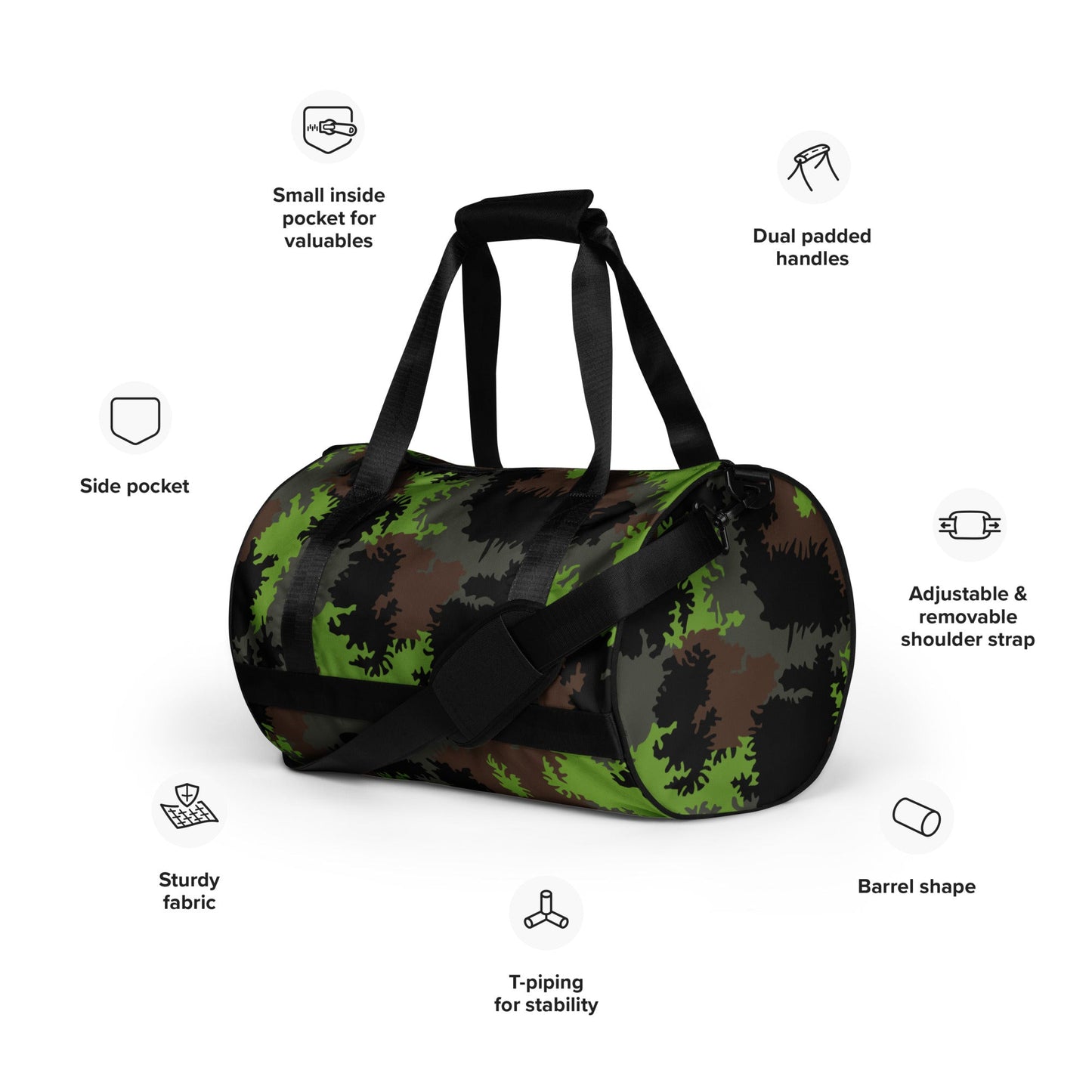 German Truppenversuch Sagezahnmuster CAMO Gym Bag