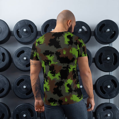 German Truppenversuch Sagezahnmuster CAMO Mens Athletic T-shirt - T-Shirts