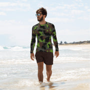 Truppenversuch Sagezahnmuster CAMO Mens Long-Sleeve Rash Guard - XS