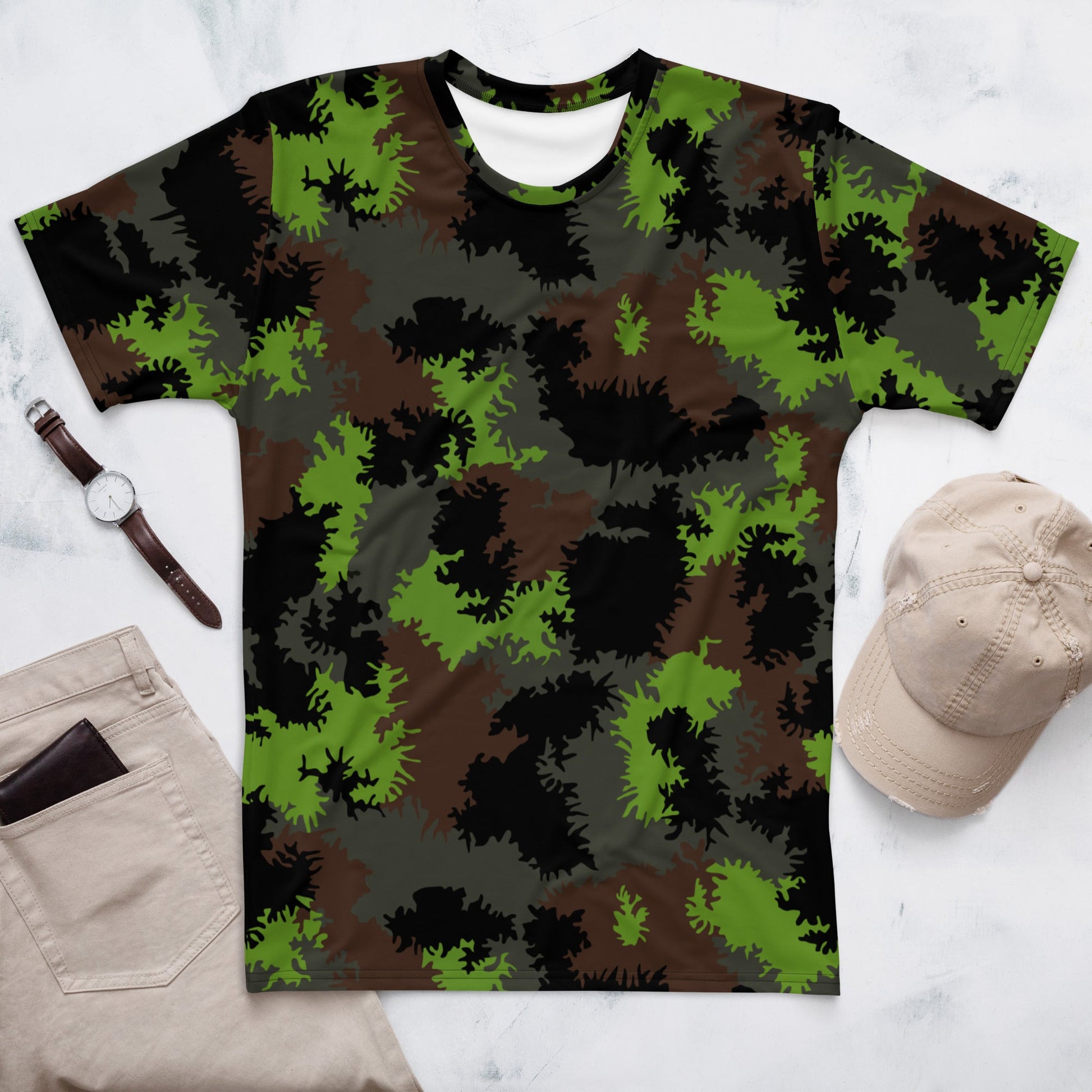 German Truppenversuch Sagezahnmuster CAMO Mens T-shirt - XS - T-Shirts