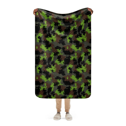 Truppenversuch Sagezahnmuster CAMO Sherpa Blanket - 37″×57″