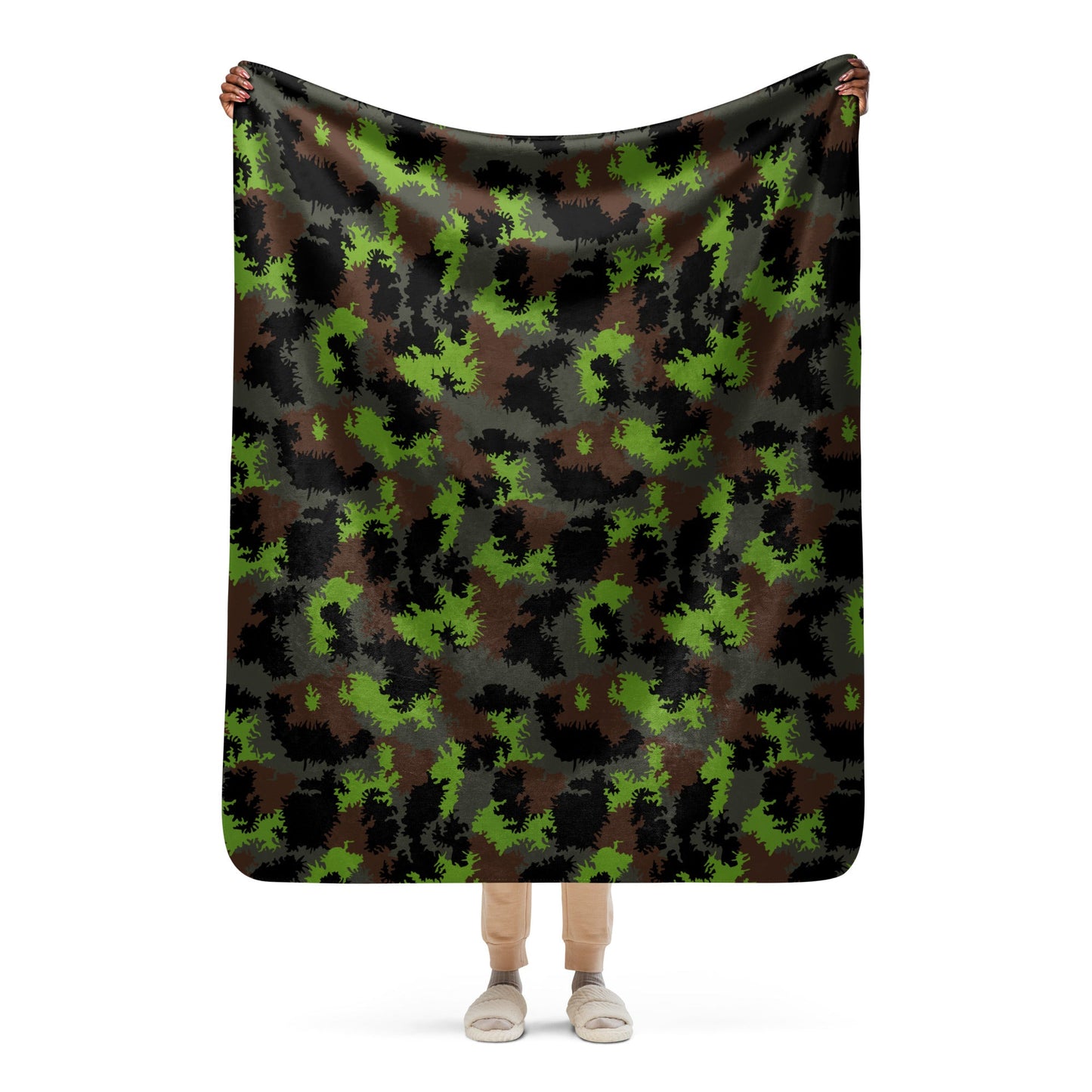German Truppenversuch Sagezahnmuster CAMO Sherpa blanket - 50″×60″ - Blankets