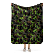 Truppenversuch Sagezahnmuster CAMO Sherpa Blanket - 50″×60″