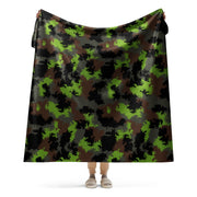 Truppenversuch Sagezahnmuster CAMO Sherpa Blanket - 60″×80″