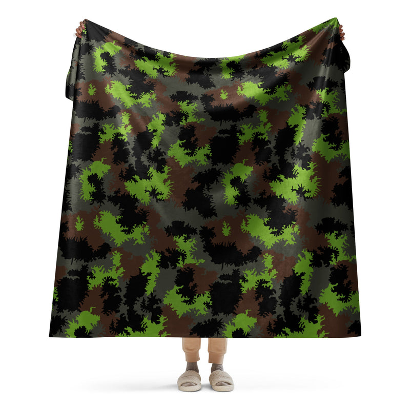 Truppenversuch Sagezahnmuster CAMO Sherpa Blanket - 60″×80″