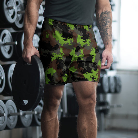 German Truppenversuch Sagezahnmuster CAMO Unisex Athletic Long Shorts - XS