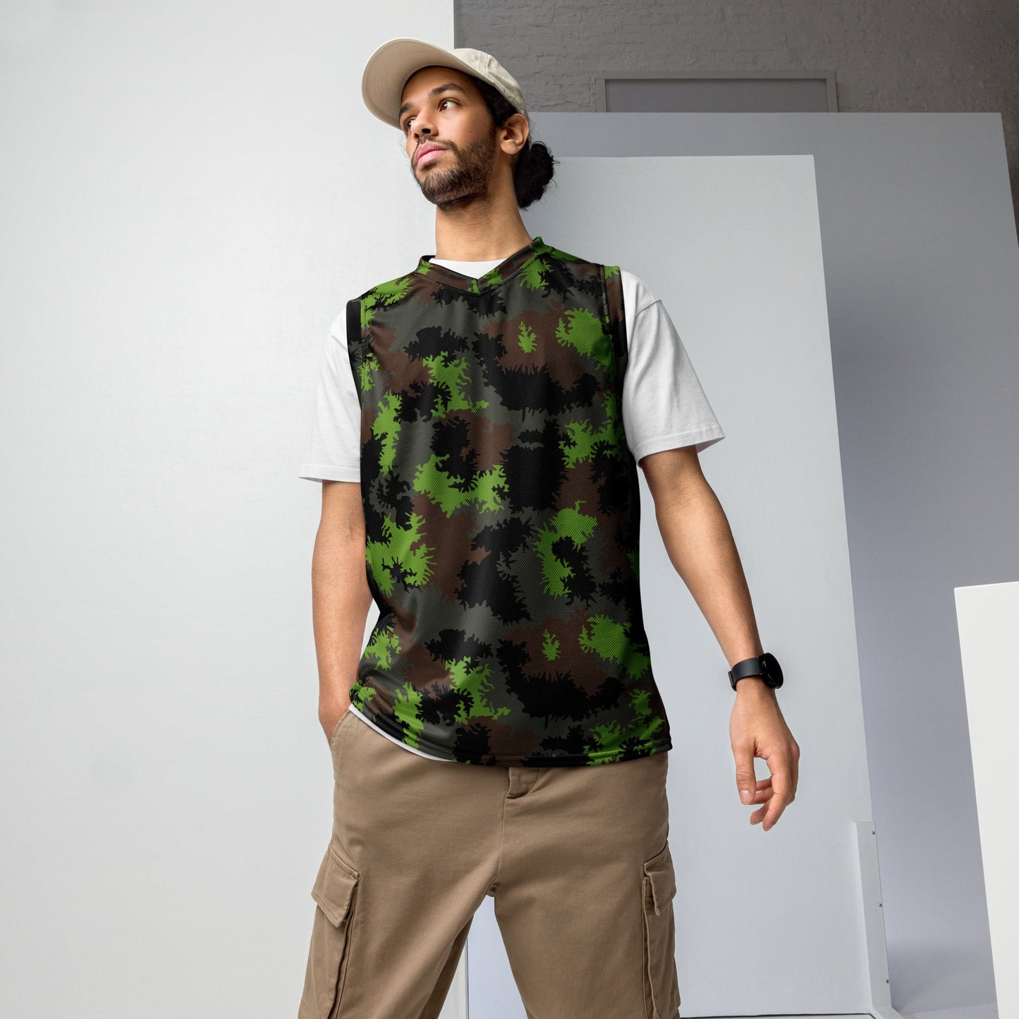 German Truppenversuch Sagezahnmuster CAMO unisex basketball jersey - 2XS - Basketball Jerseys