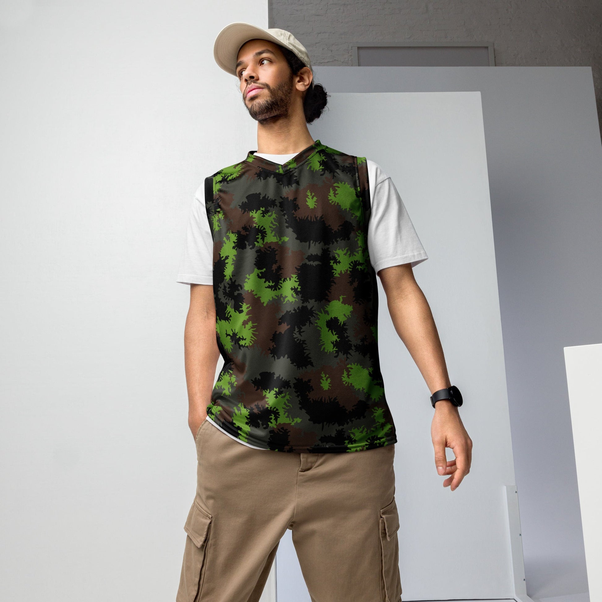 German Truppenversuch Sagezahnmuster CAMO unisex basketball jersey - 2XS - Basketball Jerseys