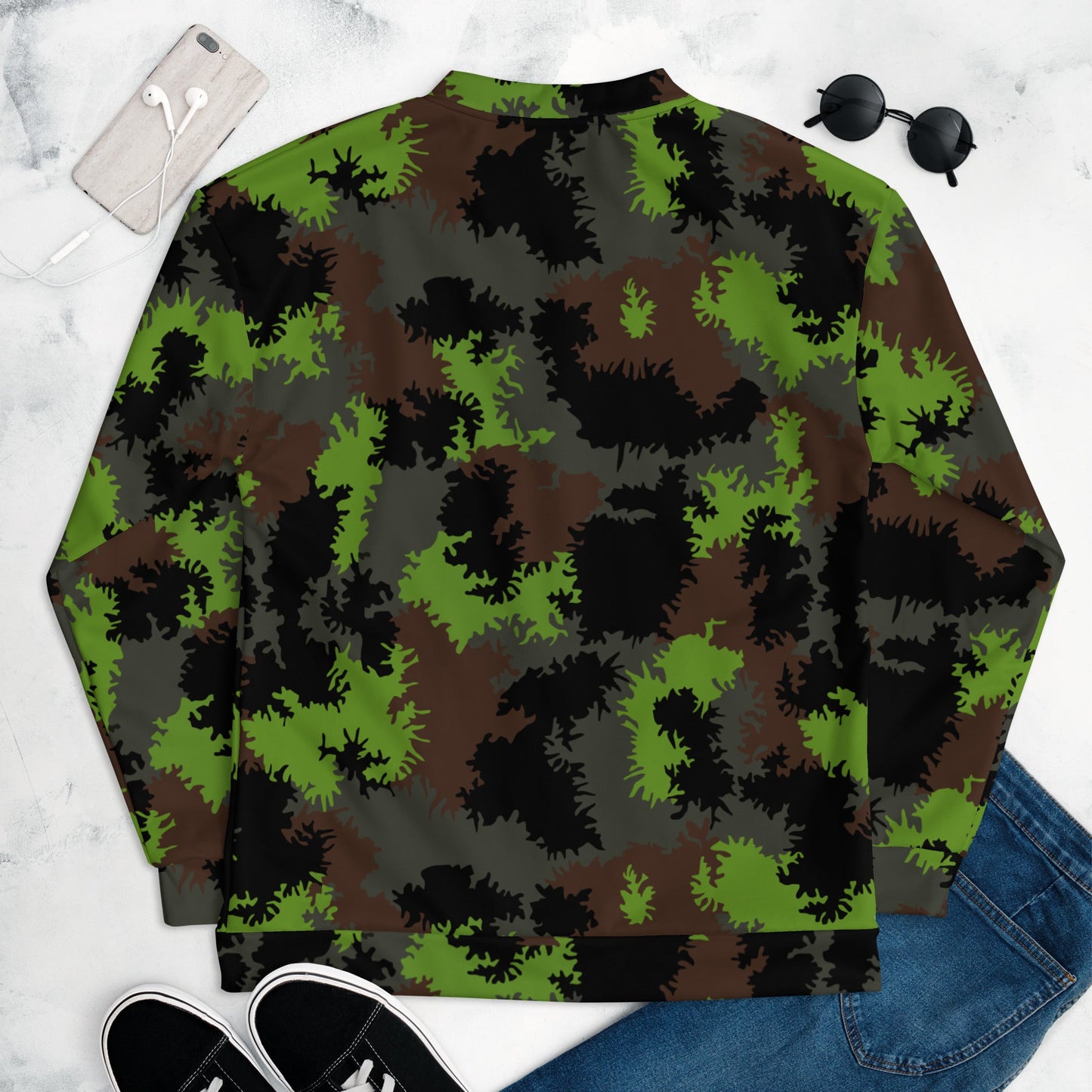 German Truppenversuch Sagezahnmuster CAMO Unisex Bomber Jacket - Jackets