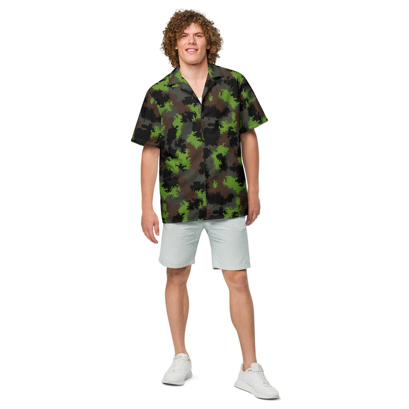 Truppenversuch Sagezahnmuster CAMO Unisex Short-Sleeve Button Shirt - Button-Up