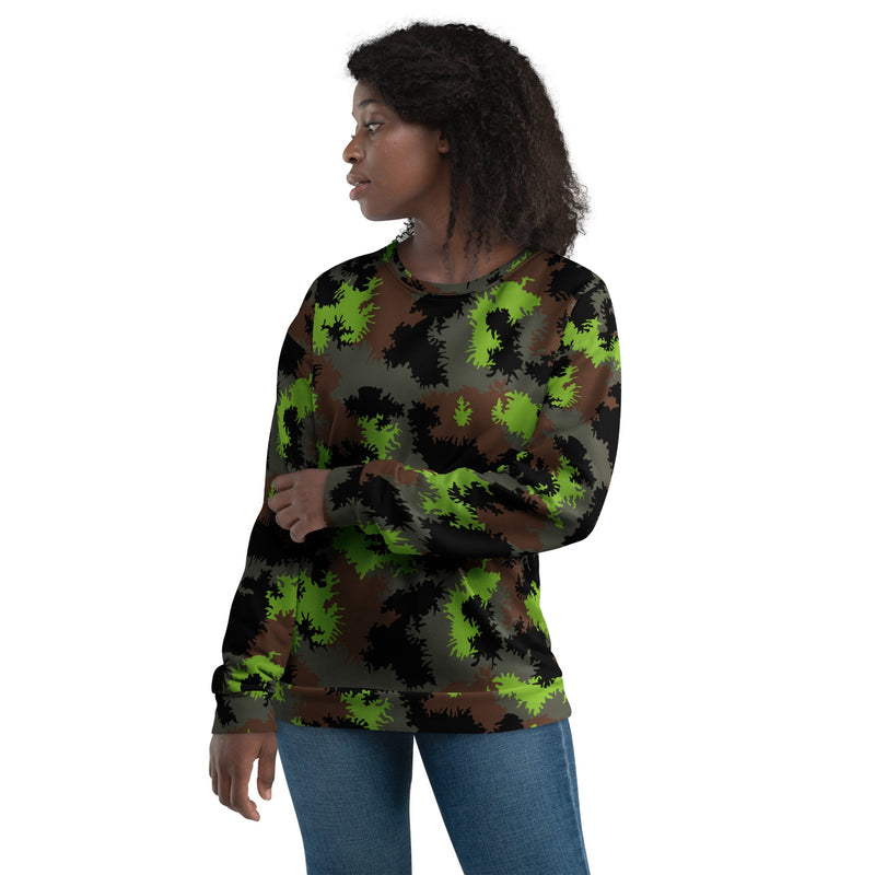 Truppenversuch Sagezahnmuster CAMO Unisex Sweatshirt