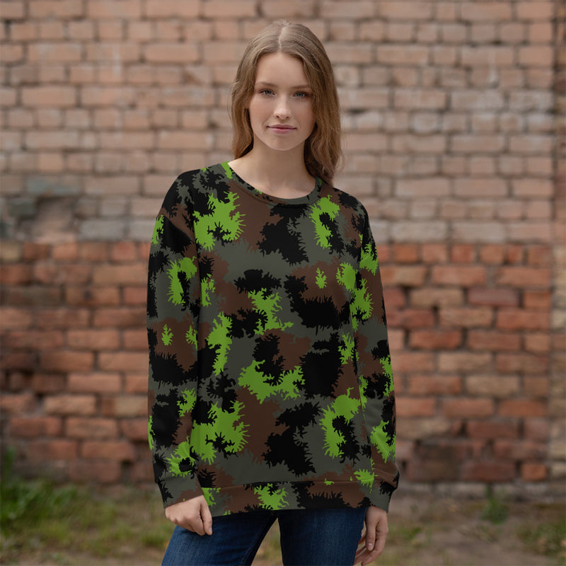 Truppenversuch Sagezahnmuster CAMO Unisex Sweatshirt