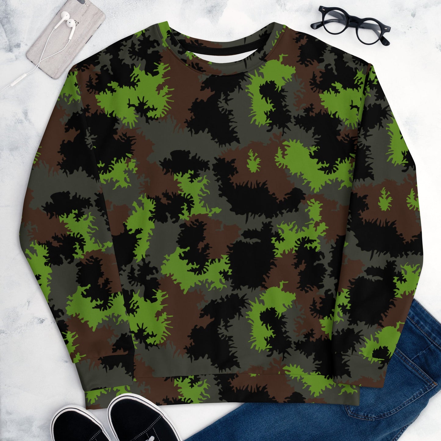 German Truppenversuch Sagezahnmuster CAMO Unisex Sweatshirt - Sweatshirts