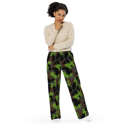 German Truppenversuch Sagezahnmuster CAMO unisex wide-leg pants - Wide-leg Pants