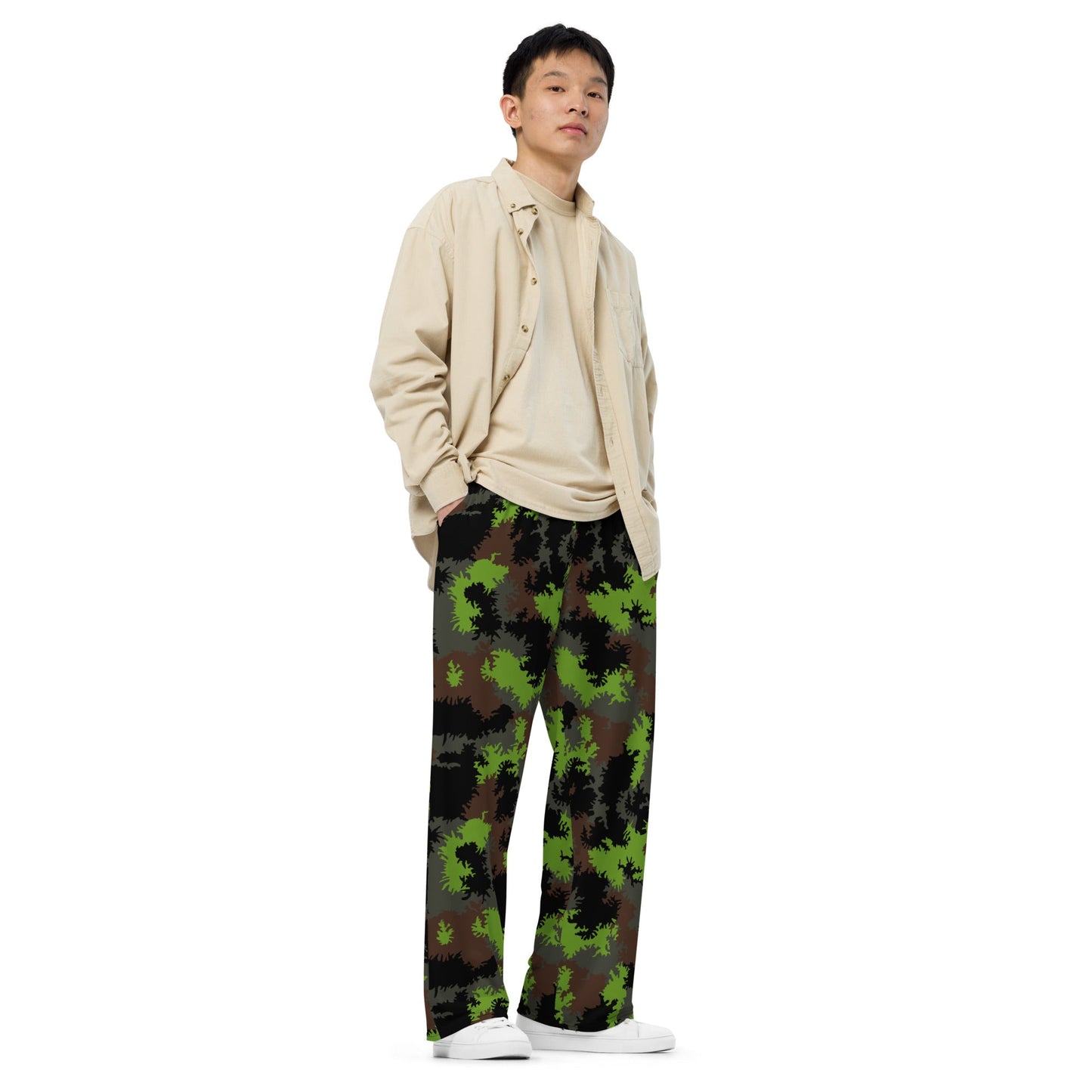 German Truppenversuch Sagezahnmuster CAMO unisex wide-leg pants - Wide-leg Pants