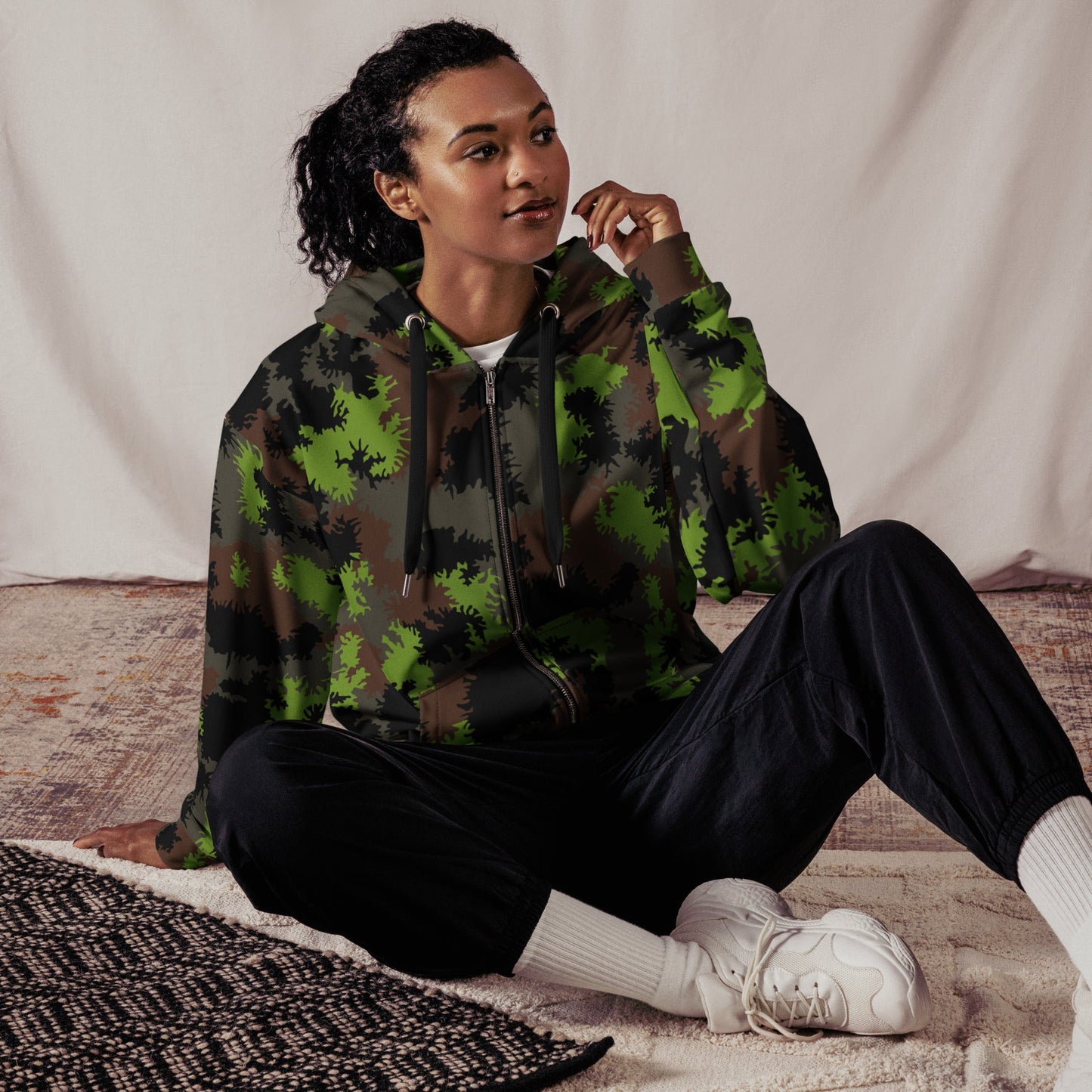 German Truppenversuch Sagezahnmuster CAMO Unisex Zip Hoodie