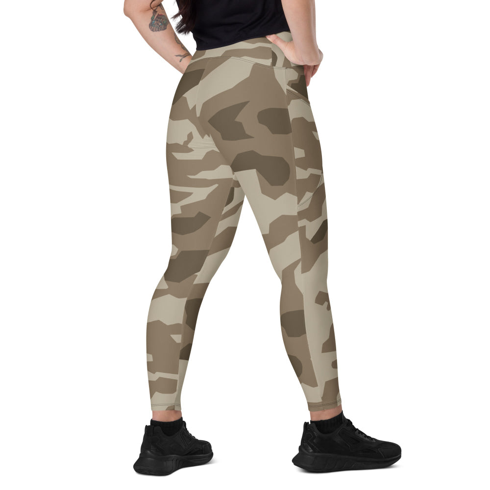 German Wolfenstein Afrika Korps Splinter CAMO Leggings with pockets - 2XS - Womens With Pockets