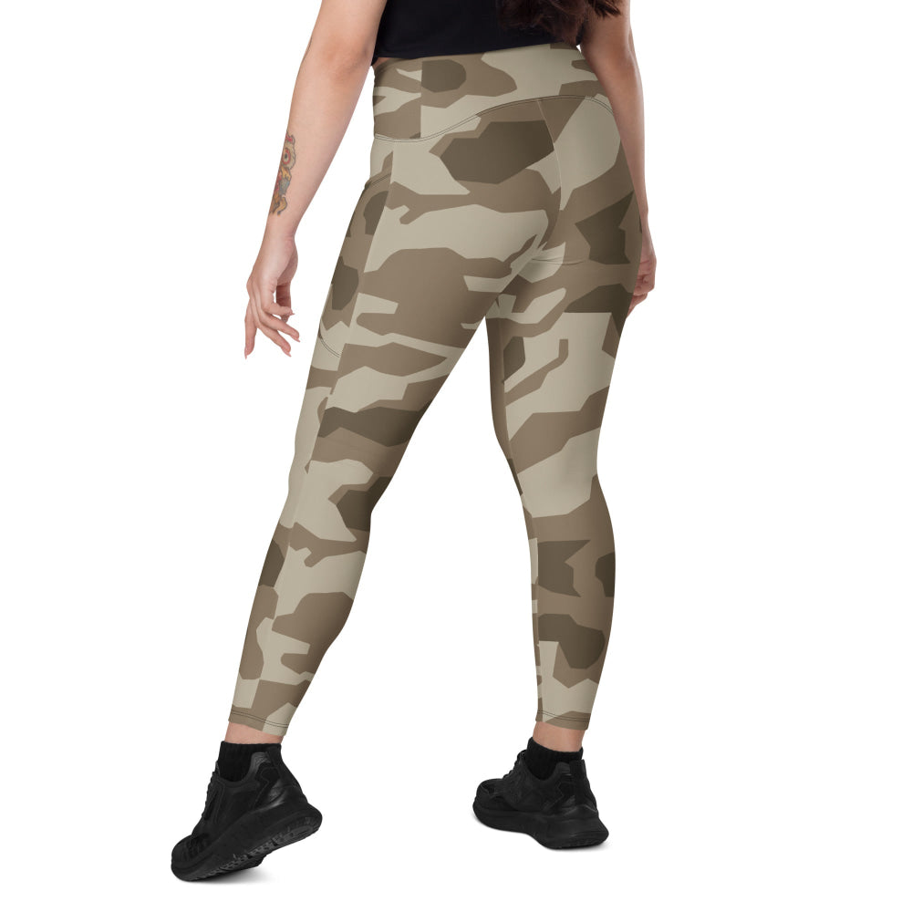 German Wolfenstein Afrika Korps Splinter CAMO Leggings with pockets - Womens With Pockets