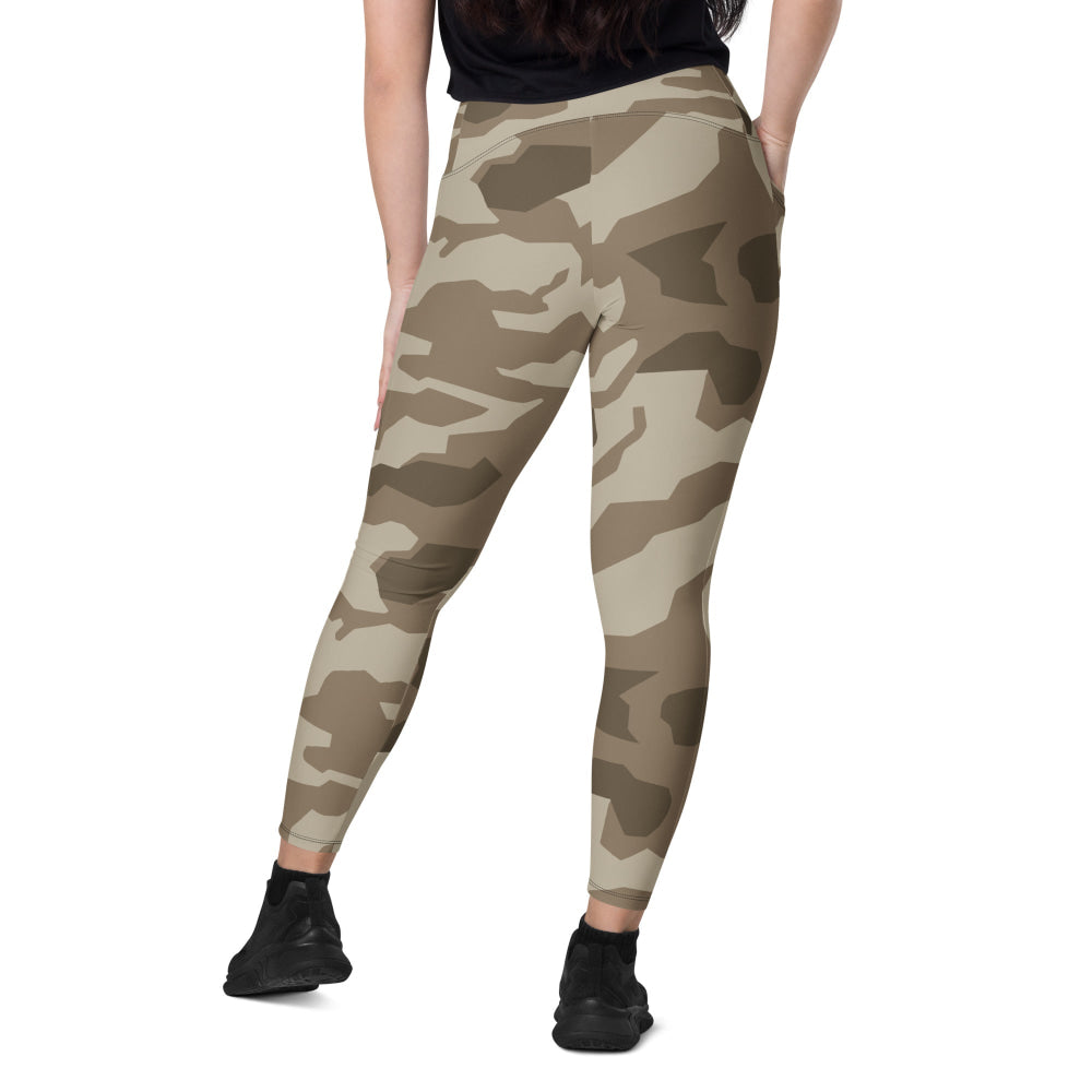 German Wolfenstein Afrika Korps Splinter CAMO Leggings with pockets - Womens With Pockets