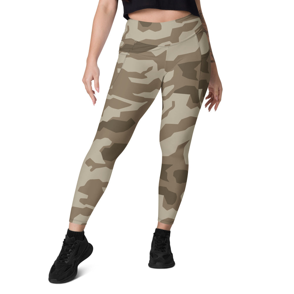 German Wolfenstein Afrika Korps Splinter CAMO Leggings with pockets - Womens With Pockets