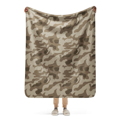 German Wolfenstein Afrika Korps Splinter CAMO Sherpa blanket - 50″×60″ - Blanket