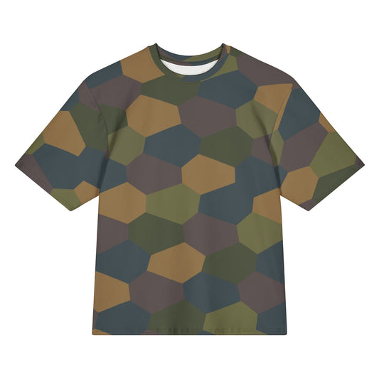 German WWI 5-Color Lozenge Aircraft CAMO Oversized cotton t-shirt - 2XS