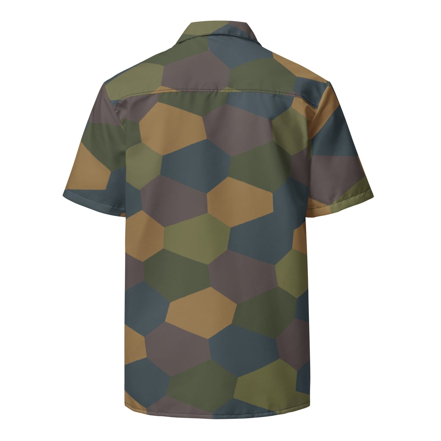 German WWI 5-Color Lozenge Aircraft CAMO Unisex Short-Sleeve Button Shirt