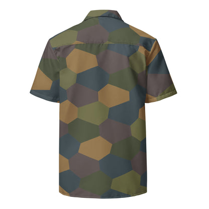 German WWI 5-Color Lozenge Aircraft CAMO Unisex Short-Sleeve Button Shirt