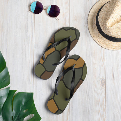 German WWI Turtle Shell Stahlhelm CAMO Flip-Flops - S