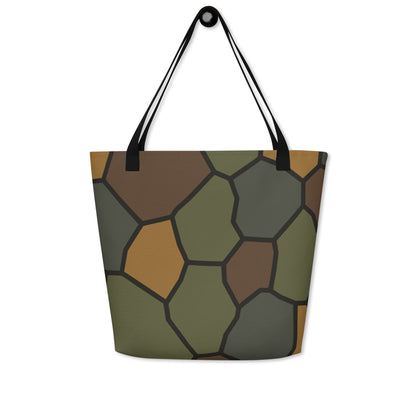 German World War I Turtle Shell Stahlhelm Helmet CAMO Large Tote Bag