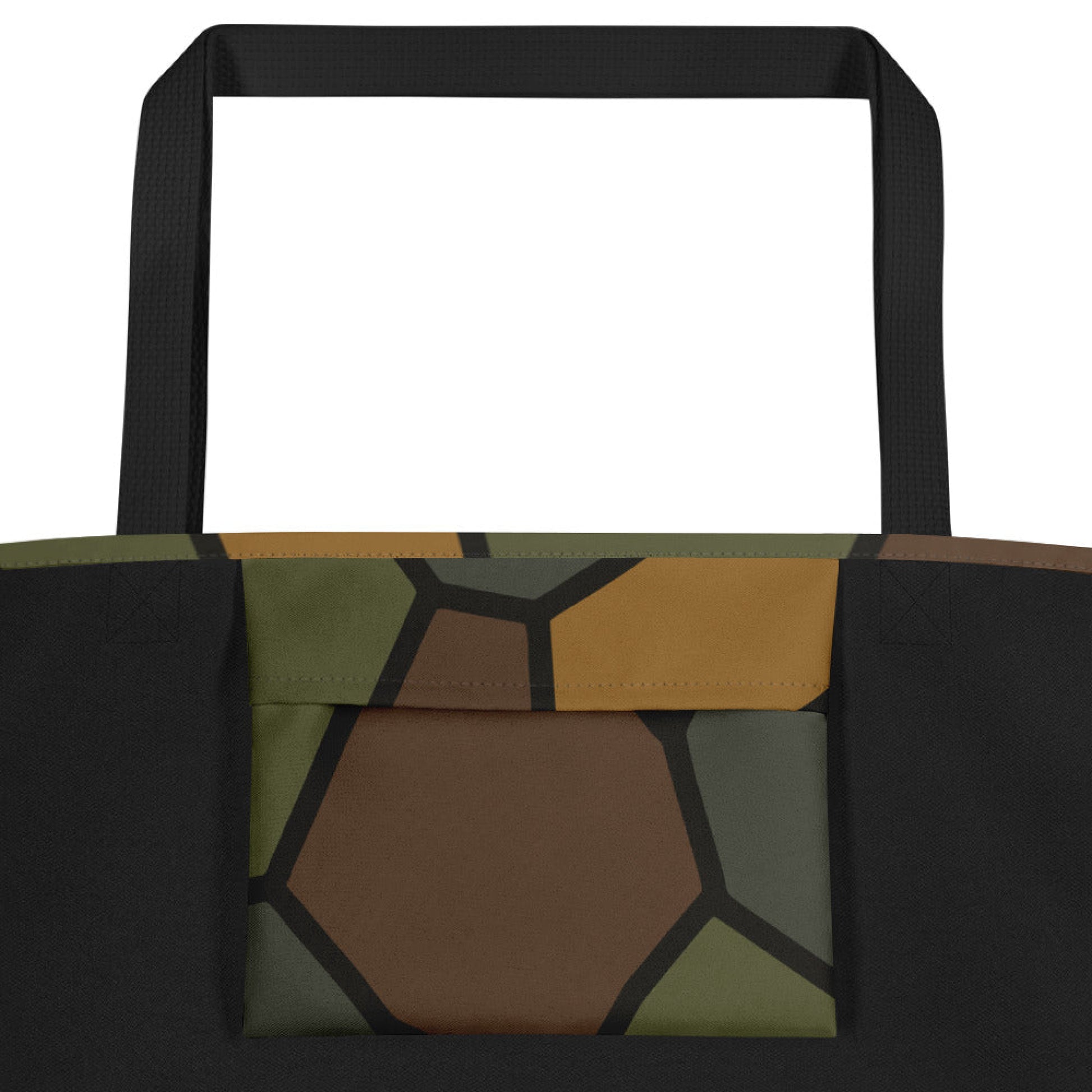 German World War I Turtle Shell Stahlhelm Helmet CAMO Large Tote Bag